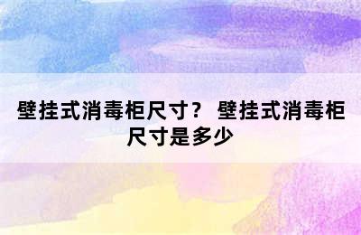 壁挂式消毒柜尺寸？ 壁挂式消毒柜尺寸是多少